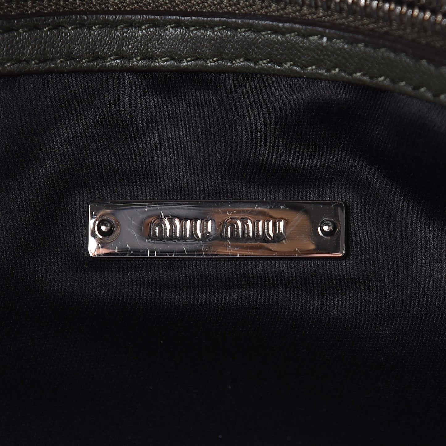 Nappa Matelasse Crystal Flap Clutch Dark Green