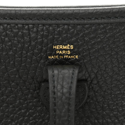Hermes Taurillon Clemence Evelyne TPM Black 6 of 11