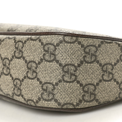 Gucci GG Supreme Monogram Textured Dollar Calfskin Small Ophidia Hobo Beige Ebony New Acero 10 of 10