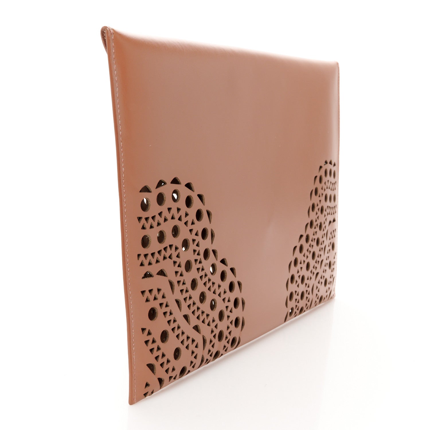 Alaia Calfskin Vienne Laser Cut Envelope Clutch Poudre 3 of 7
