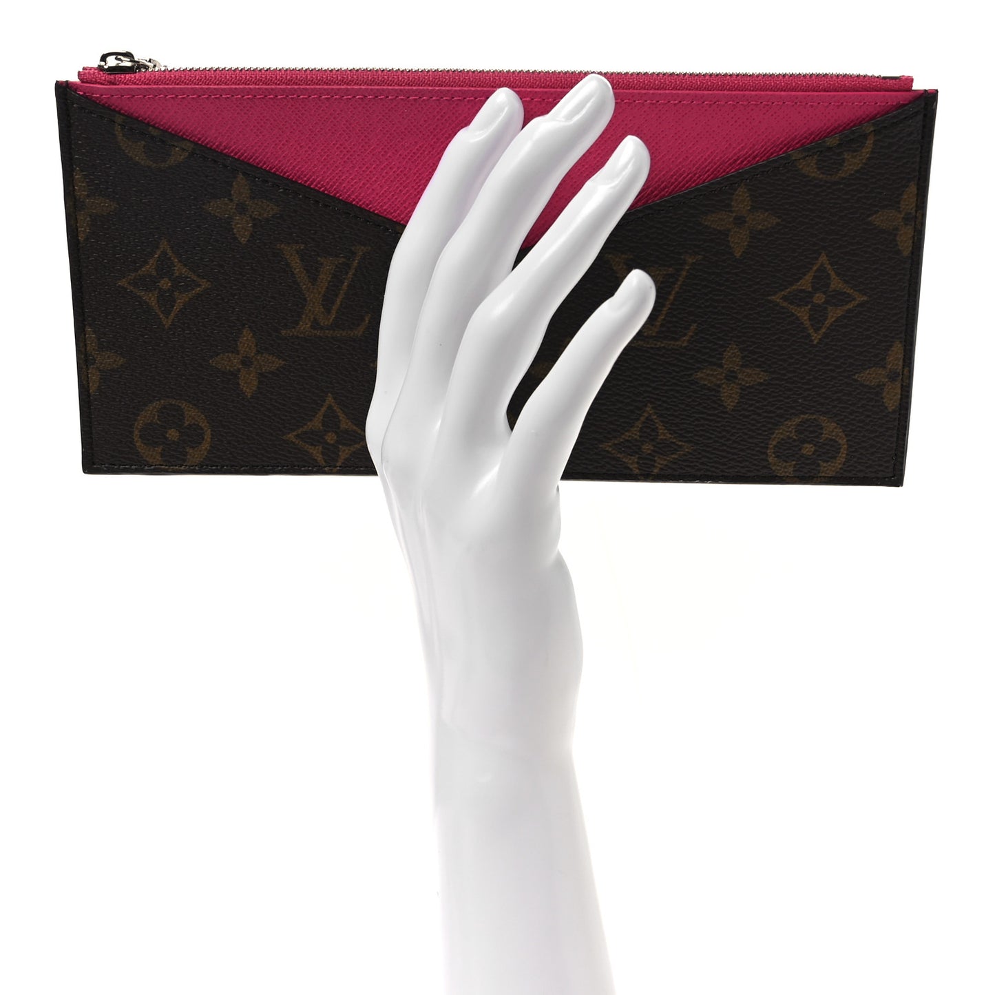 Calfskin Felicie Card Holder Insert Fuchsia