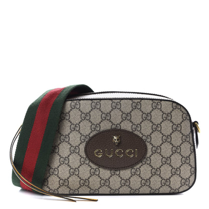 Gucci GG Supreme Monogram Web Neo Vintage Shoulder Bag Beige New Acero Crop 1 of 14