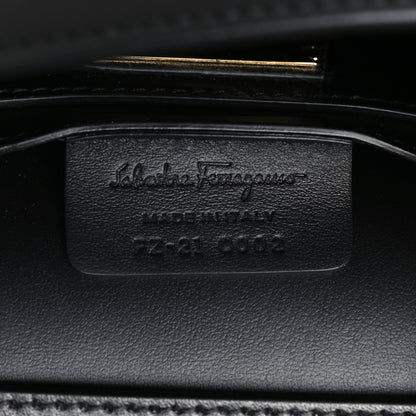 Salvatore Ferragamo Calfskin Studded Mini Vara Bow Rainbow Crossbody Bag Black 6 of 8