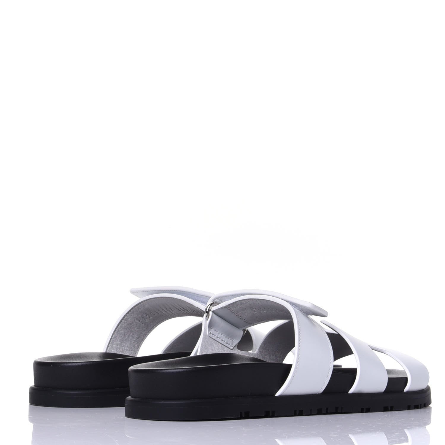 Hermes Calfskin Womens Chypre Sandals 38.5 White 4 of 11