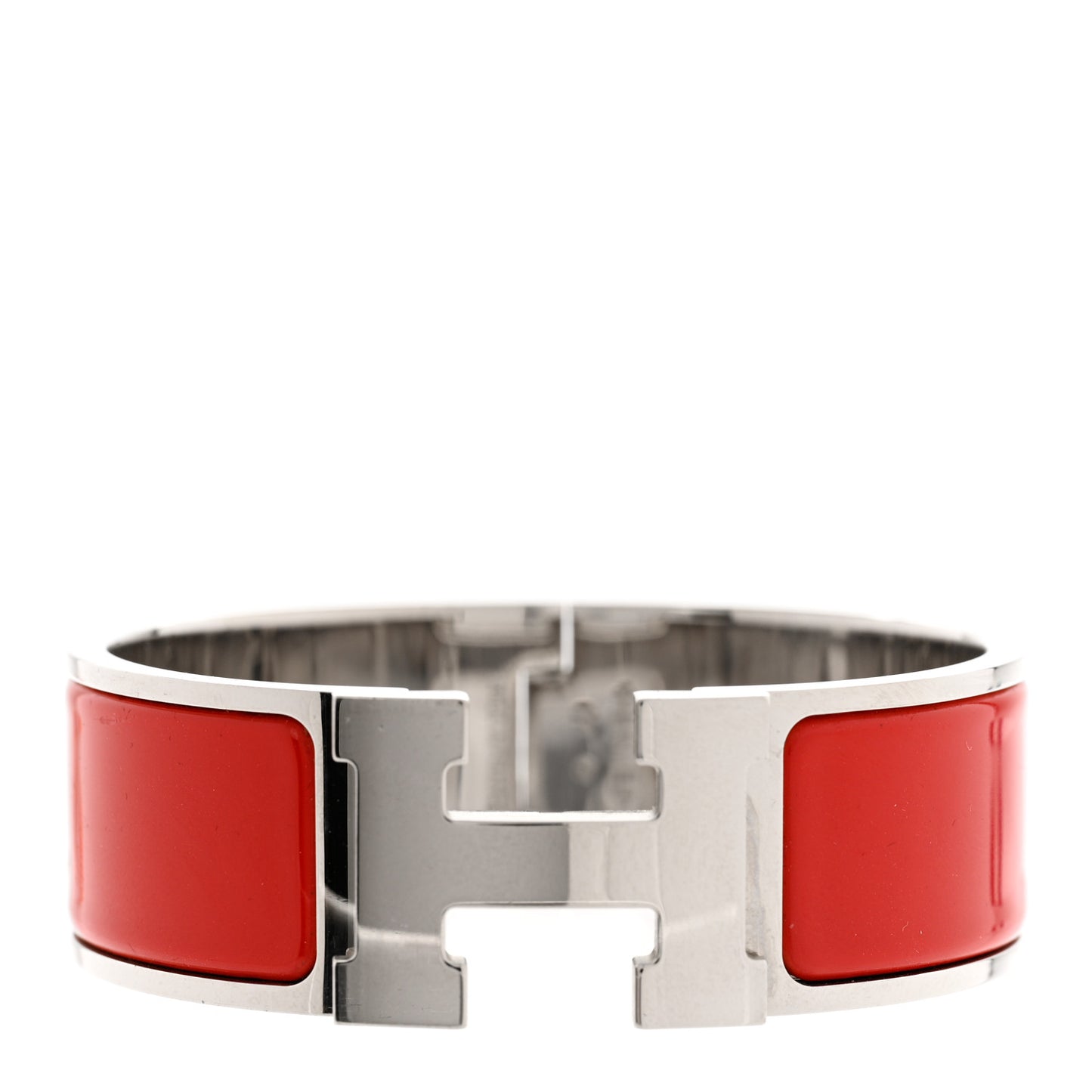 Enamel Wide Clic Clac H Bracelet GM Rouge Vif