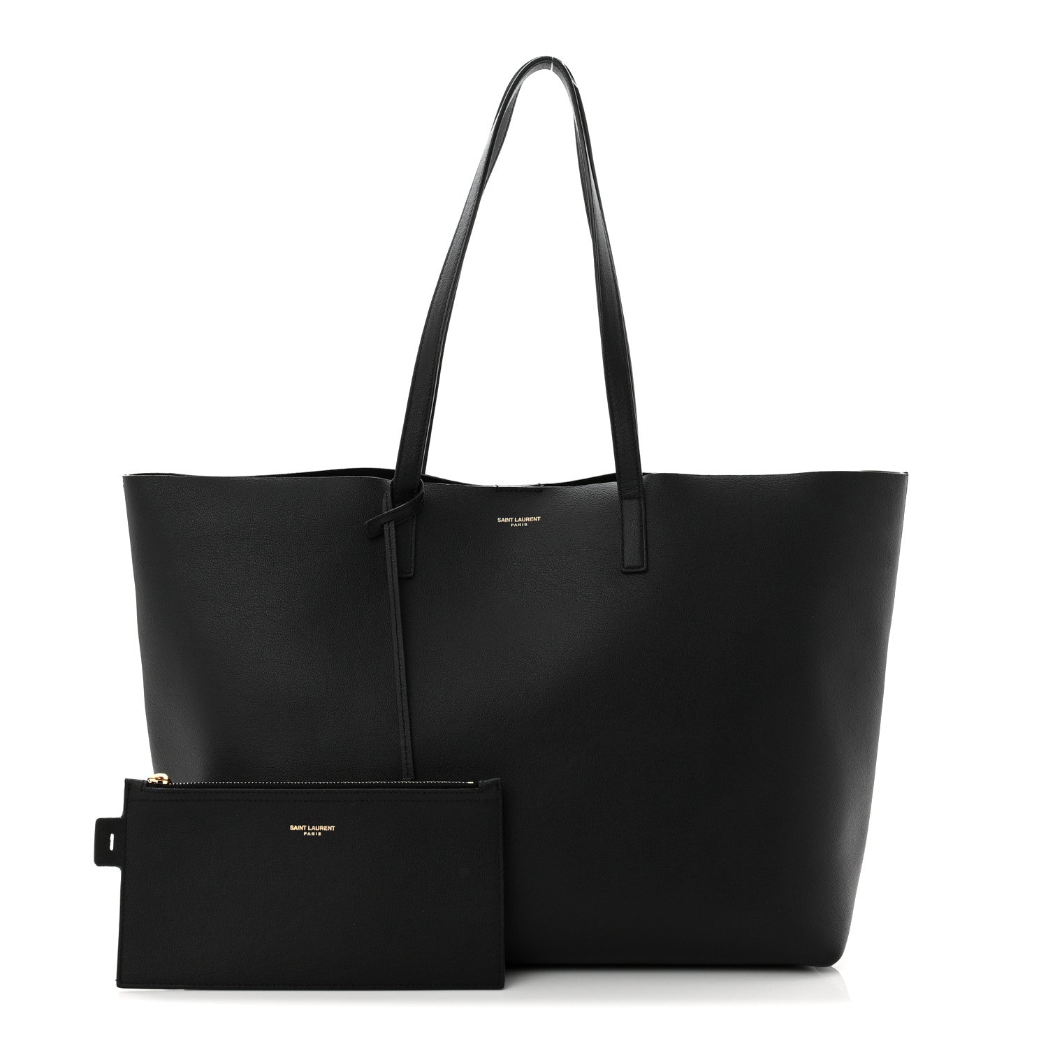 Saint Laurent Calfskin Large Shopping Tote Black 4 of 23