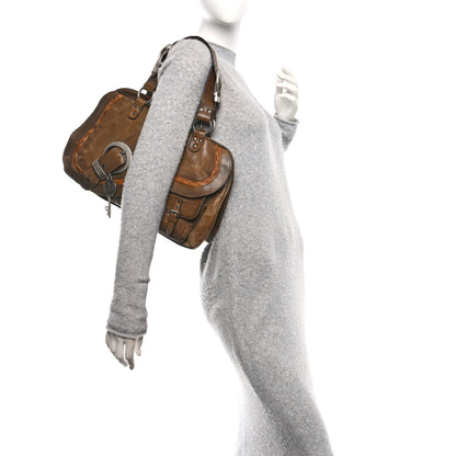 Christian Dior Calfskin Medium Gaucho Double Saddle Bag Brown 2 of 11