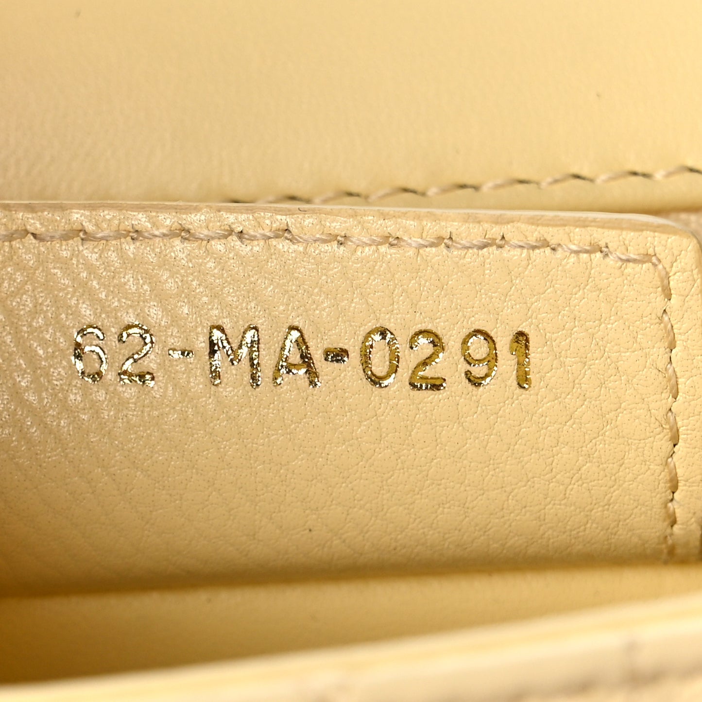 Calfskin Cannage Small Caro Bag Pale Yellow