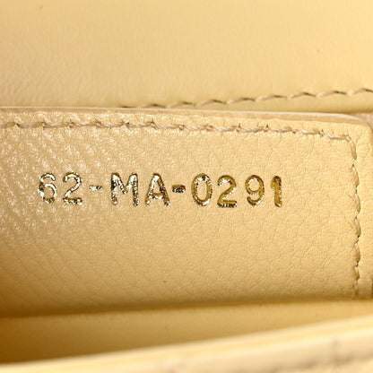 Christian Dior Calfskin Cannage Small Caro Bag Pale Yellow 8 of 11