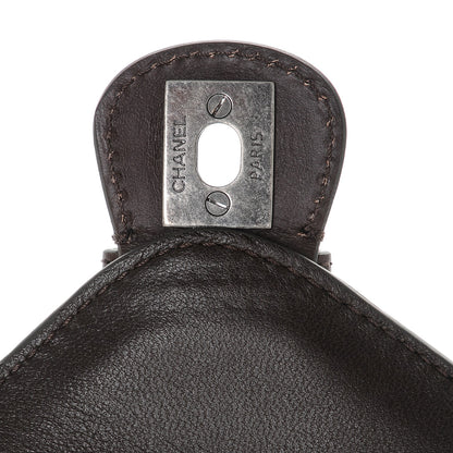 Chanel Lambskin Pony Hair Saddle Bag Dark Brown 5 of 8