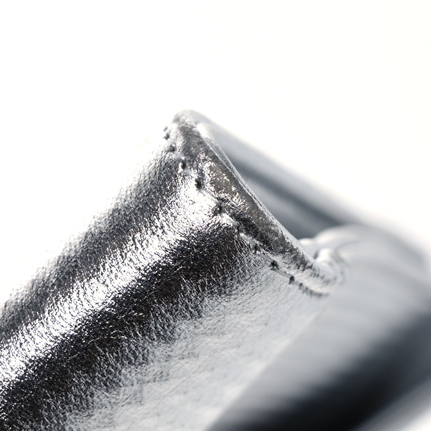 Chanel Metallic Lambskin Embossed Envelope Clutch Silver 12 of 14