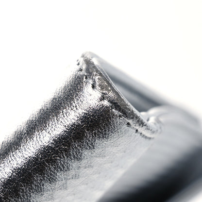 Chanel Metallic Lambskin Embossed Envelope Clutch Silver 12 of 14