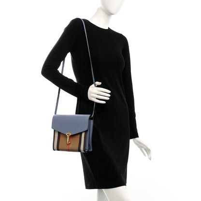 Burberry Derby Calfskin House Check Small Macken Crossbody Bag Slate Blue 2 of 8
