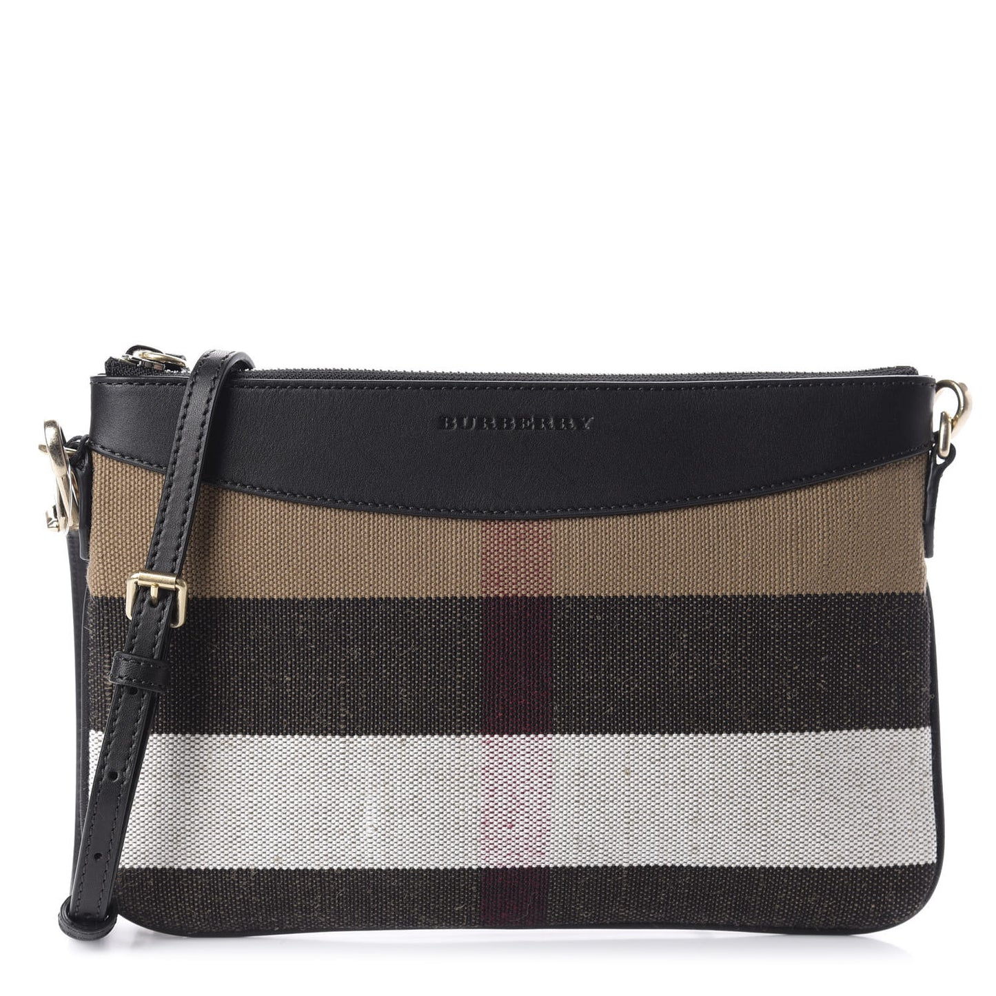 Mega Check Peyton Crossbody Clutch Bag Black