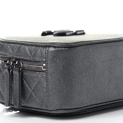 Chanel Metallic Caviar Small Coco Curve Vanity Bag Black Ruthenium 7 of 11