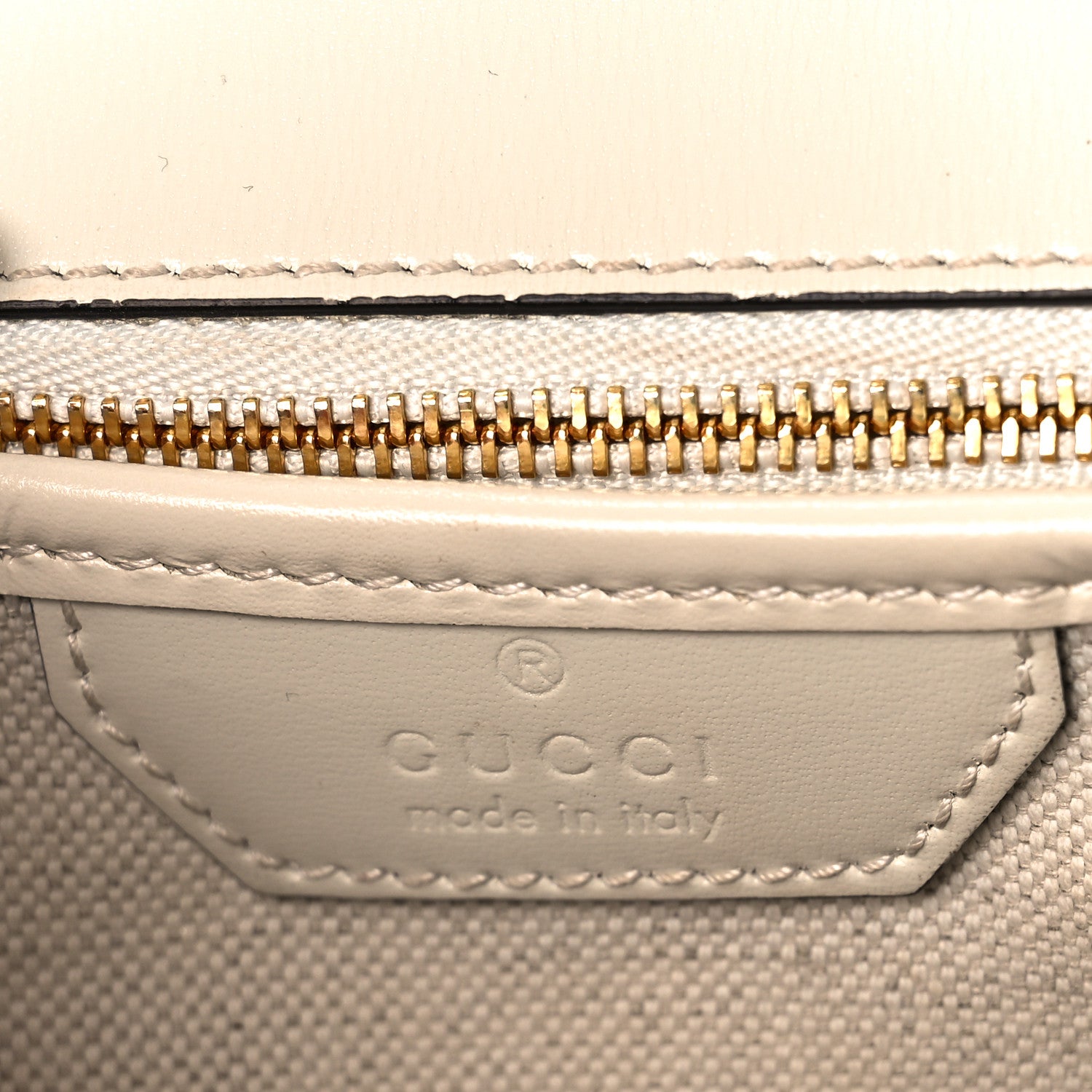 Gucci Calfskin Web Geometric Print Small Bamboo 1947 Top Handle Bag White Multi 7 of 12