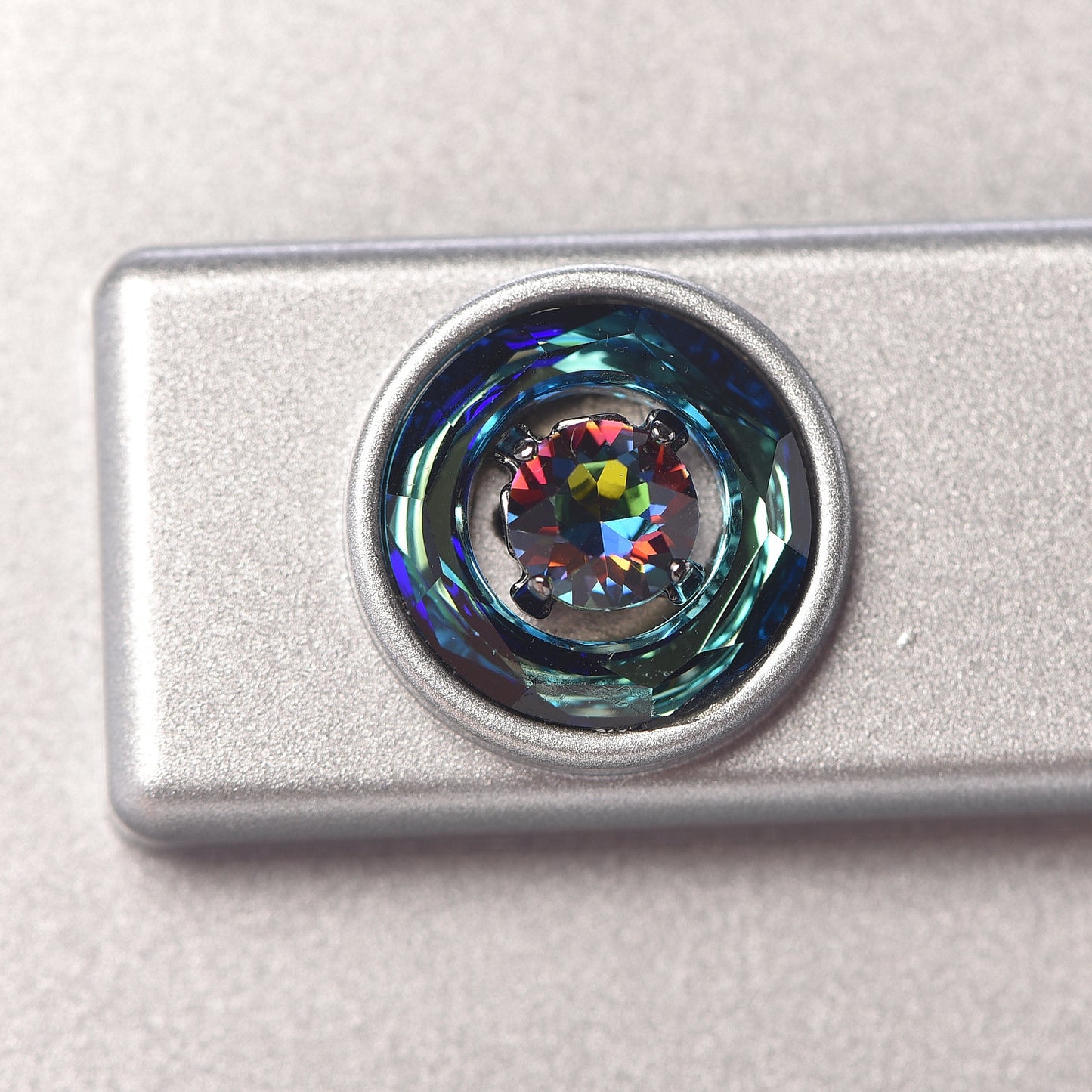 Perspex Roboter Series Clutch Bag Silver