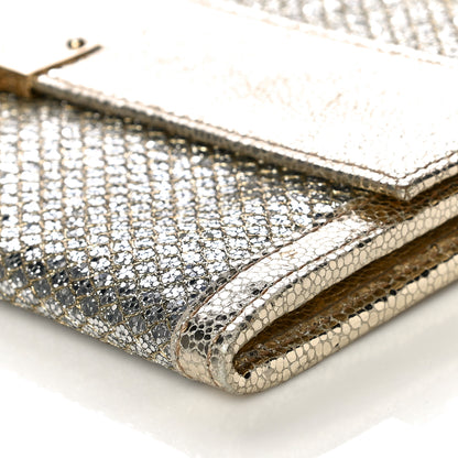 Jimmy Choo Glitter Fabric Reese Clutch Wallet Metallic 10 of 11
