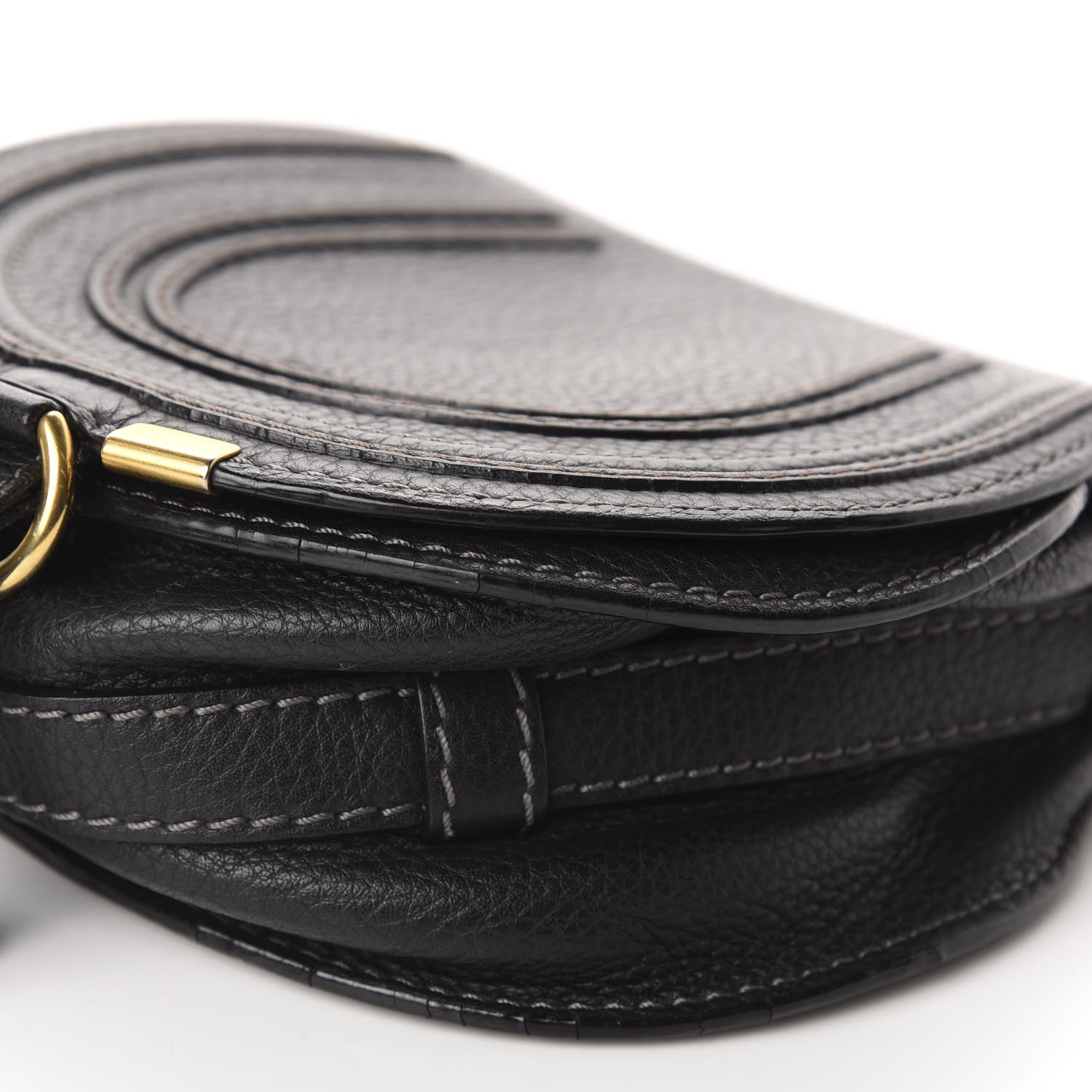 Chloe Calfskin Mini Marcie Round Crossbody Bag Black 7 of 11