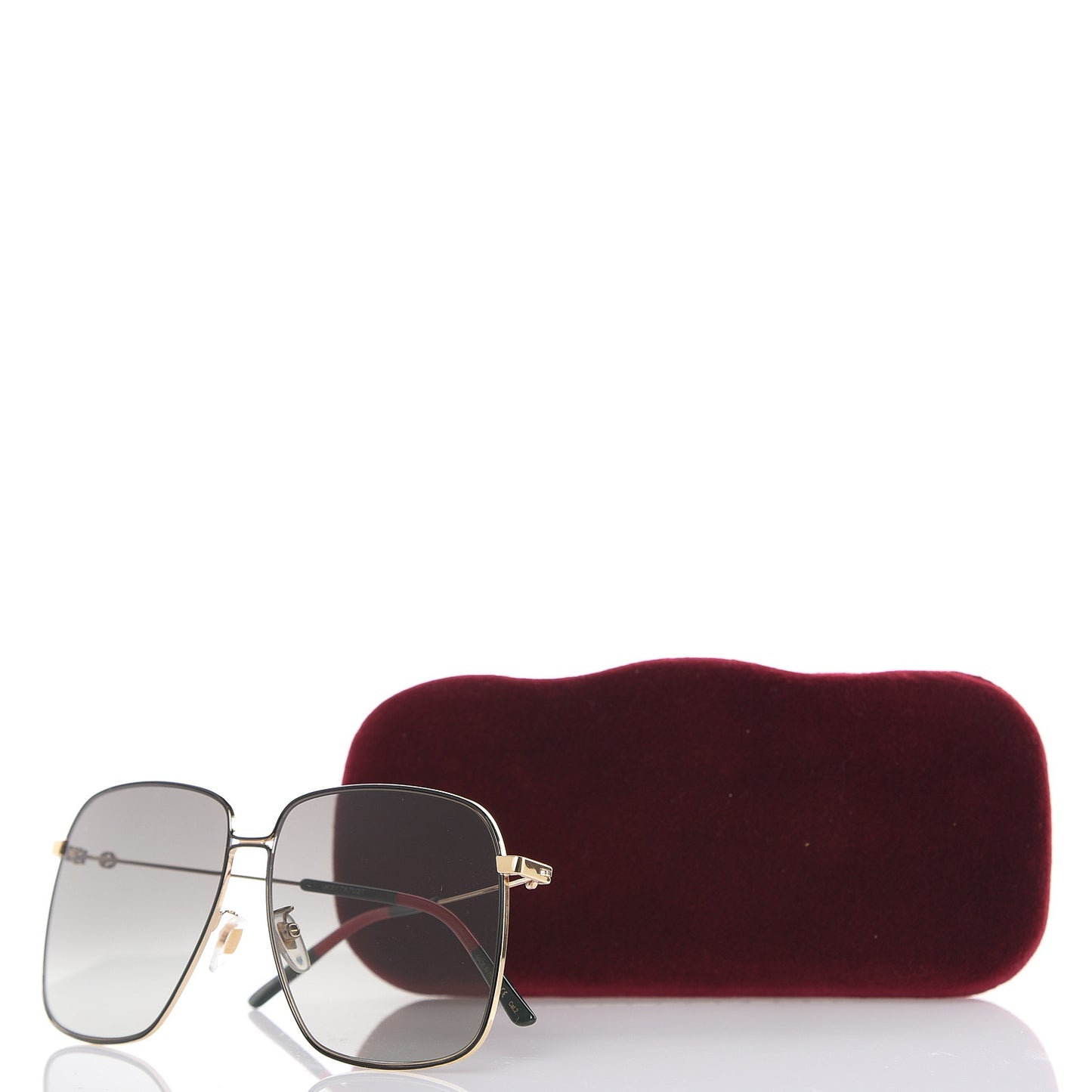 Web Rectangular Frame Interlocking G Sunglasses GG0394S Green Red