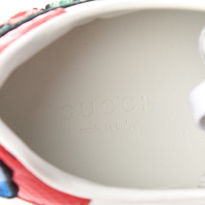Gucci Calfskin Web Floral Embroidered Womens Ace Sneakers 35.5 White 7 of 8