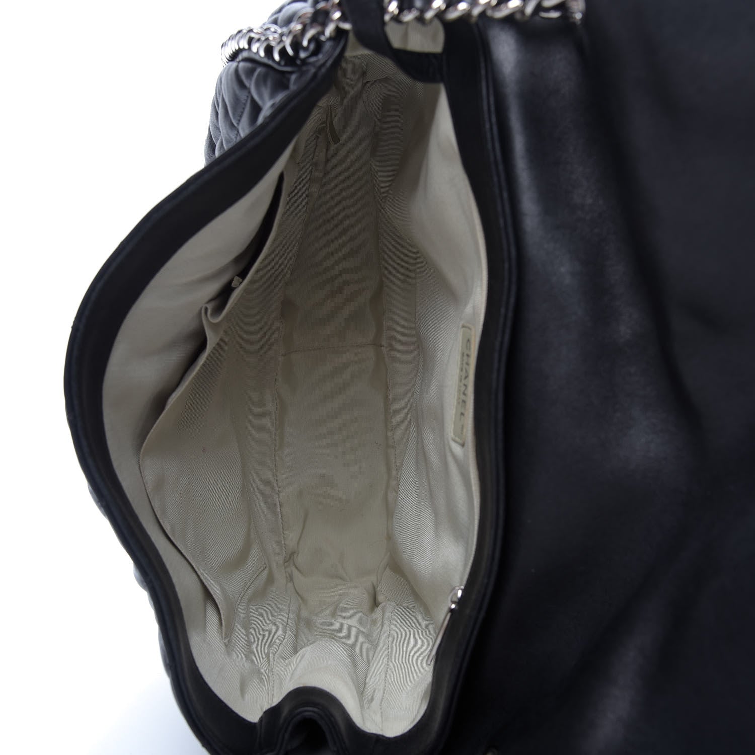 Chanel Washed Lambskin Quilted Maxi Chain Around Flap Black 5 of 10