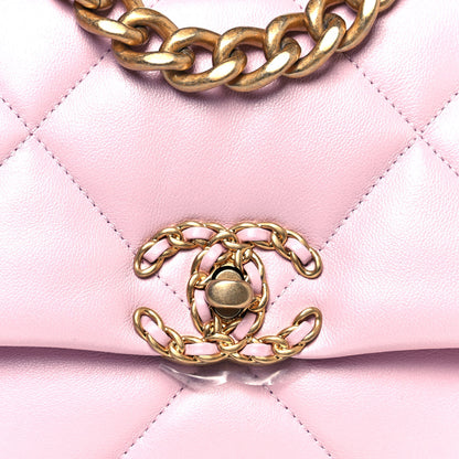 Chanel Lambskin Quilted Medium Chanel 19 Flap Light Pink 8 of 12