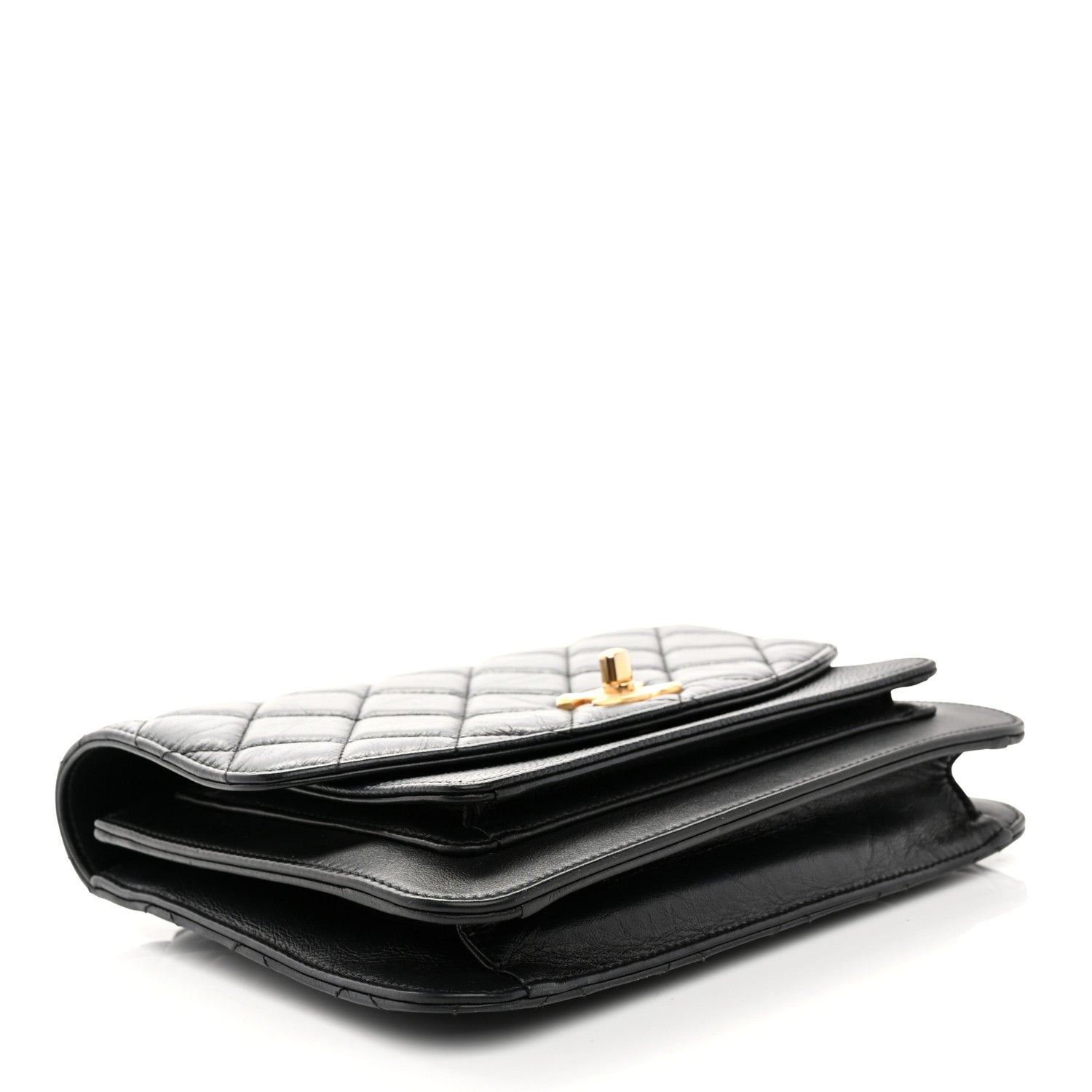 Chanel Calfskin Caviar Quilted Chain Handle Flap Black 4 of 10