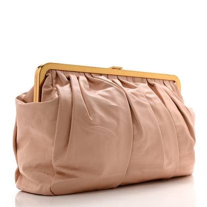 Mansur Gavriel Lambskin Wave Frame Clutch Rosa 3 of 8