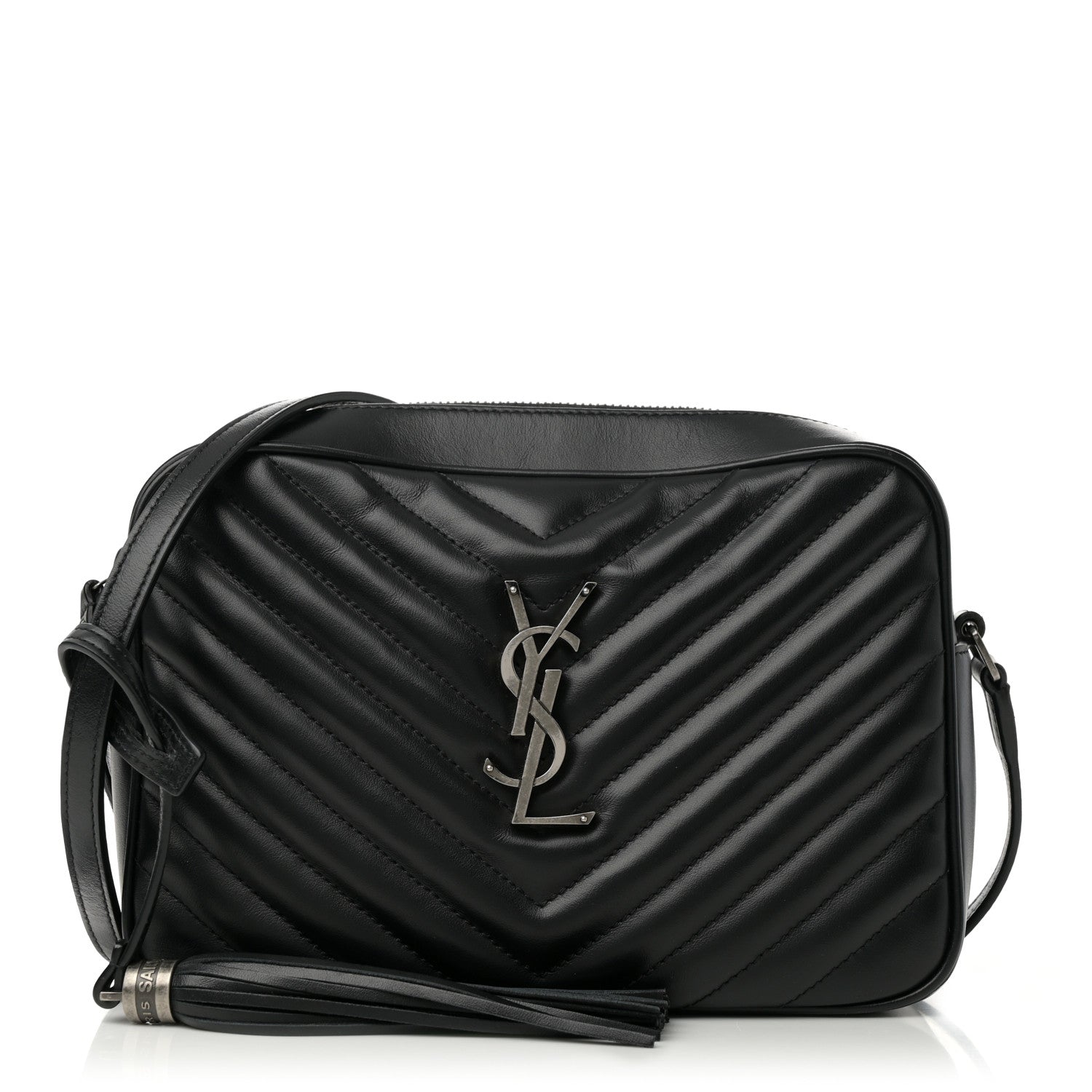 Saint Laurent Calfskin Matelasse Monogram Lou Camera Bag Black 1 of 14