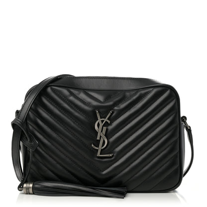 Saint Laurent Calfskin Matelasse Monogram Lou Camera Bag Black 1 of 14