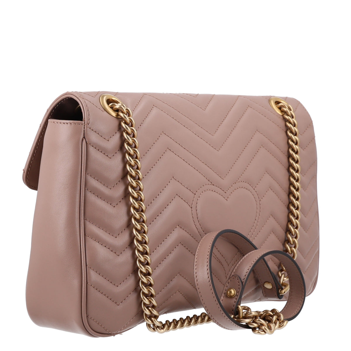 Gucci Calfskin Matelasse Medium GG Marmont Shoulder Bag Porcelain Rose 5 of 19