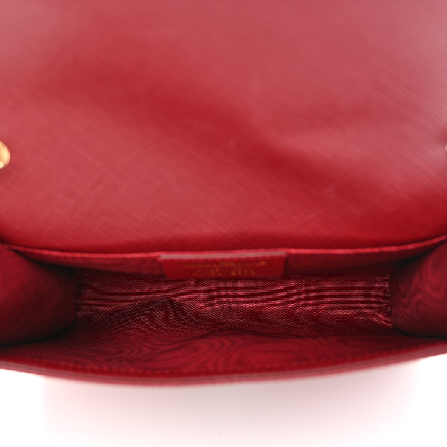 Salvatore Ferragamo Hammered Calfskin Vara Bow Chain Wallet Red 5 of 10