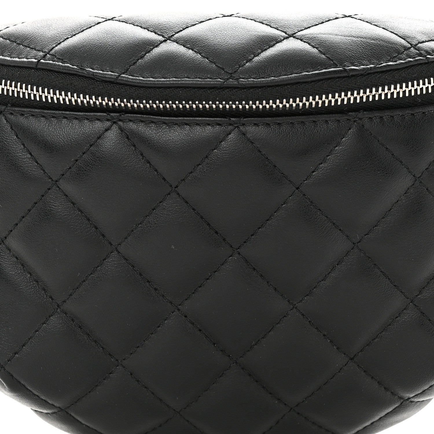 Chanel Lambskin Quilted Waist Belt Bag Black 8 of 10