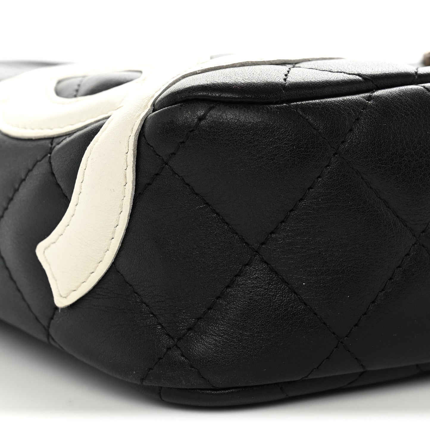 Calfskin Quilted Cambon Camera Bag Black