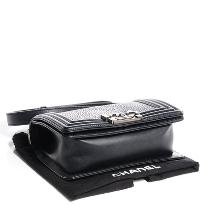 Chanel Galuchat Stingray Small Boy Flap Black 4 of 9