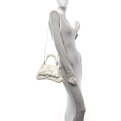 Balenciaga Faux Calfskin Fabric Glow In The Dark Small Sneakerhead Top Handle Bag White 2 of 13