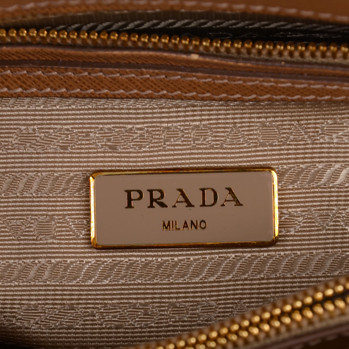 Saffiano Lux Small Promenade Tote Caramel