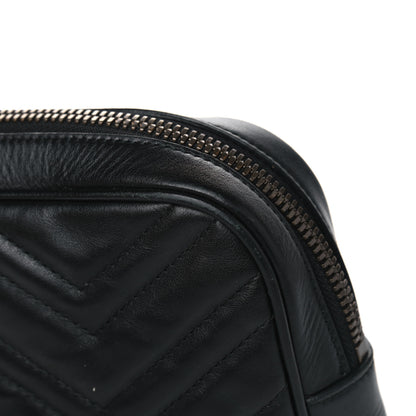 Gucci Calfskin Matelasse Mens GG Marmont Belt Bag 100 40 Black 14 of 18