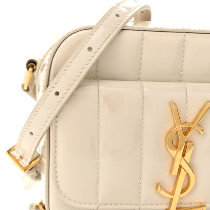Saint Laurent Patent Matelasse Monogram Toy Vicky Camera Bag Off White 11 of 13