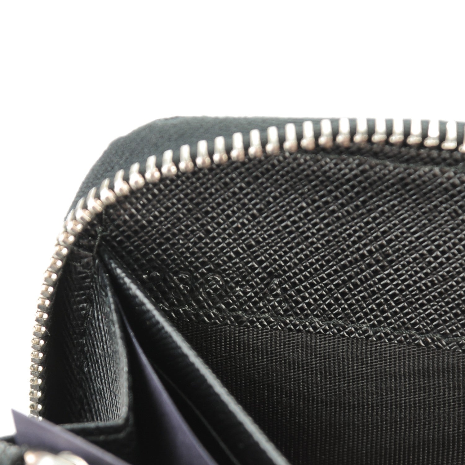 Prada Saffiano Zip Around Wallet Nero Black 7 of 7