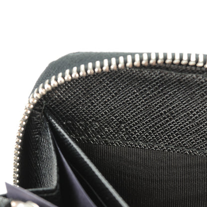 Prada Saffiano Zip Around Wallet Nero Black 7 of 7