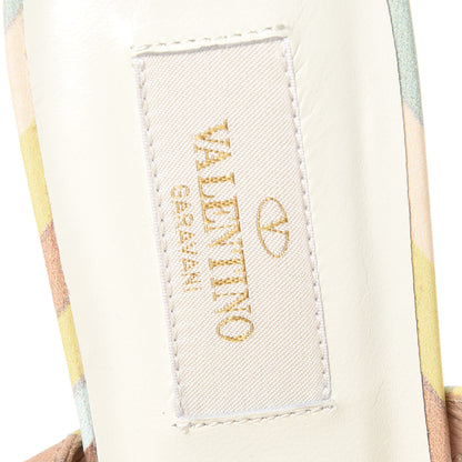 Valentino Garavani Calfskin Native Couture 1975 Rockstud Ankle Wrap Flat Thong Sandals 36.5 Multicolor 6 of 8