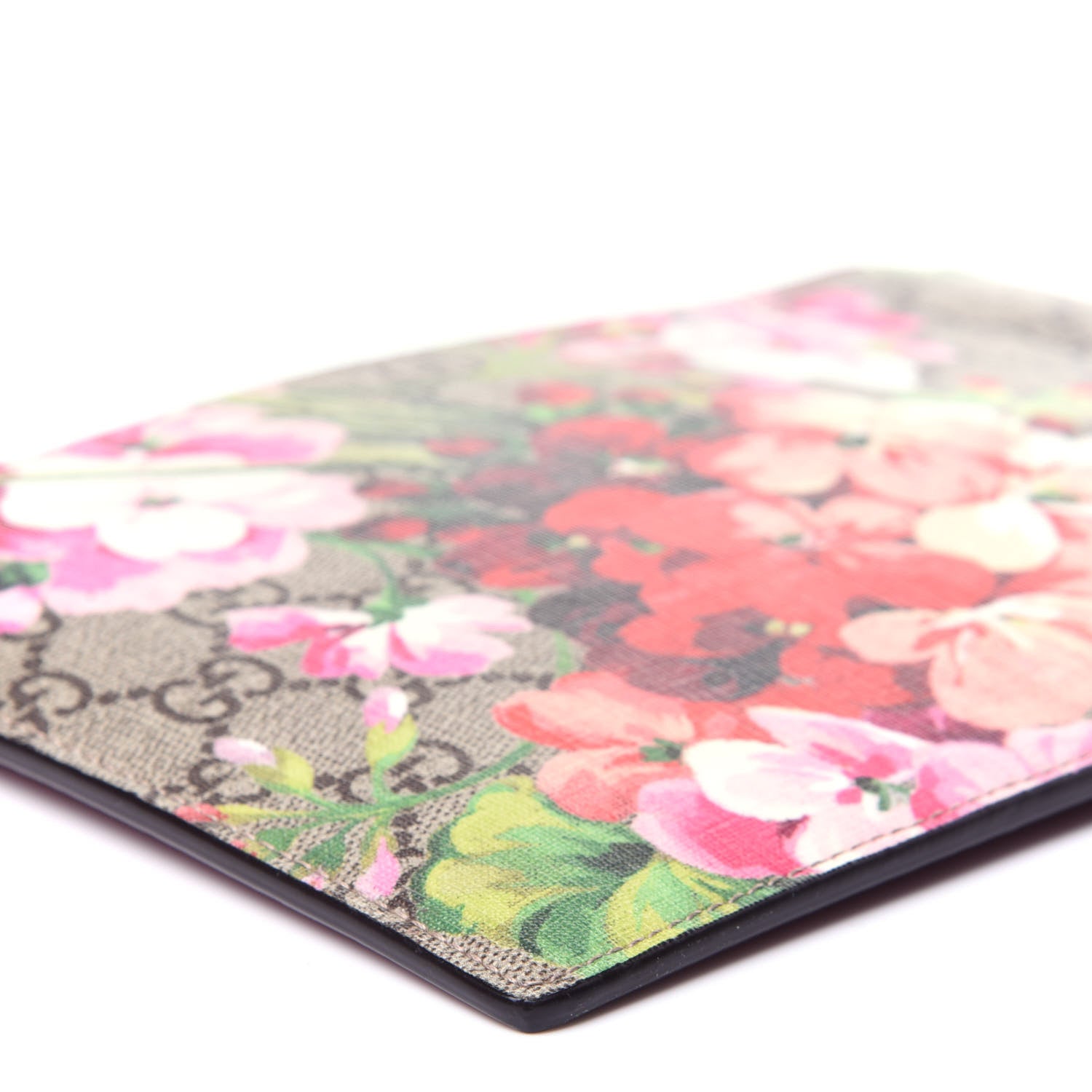 Gucci GG Supreme Monogram Blooms Small Zip Pouch Beige Multicolor Dry Rose 6 of 9