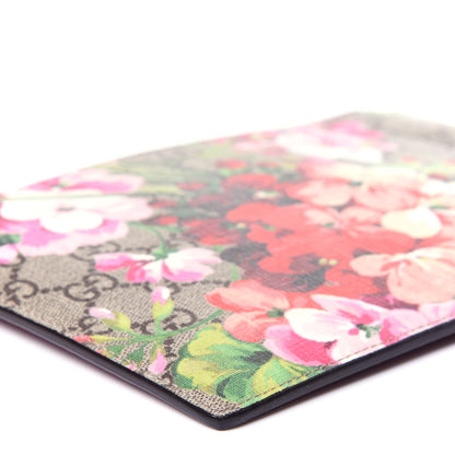 Gucci GG Supreme Monogram Blooms Small Zip Pouch Beige Multicolor Dry Rose 6 of 9