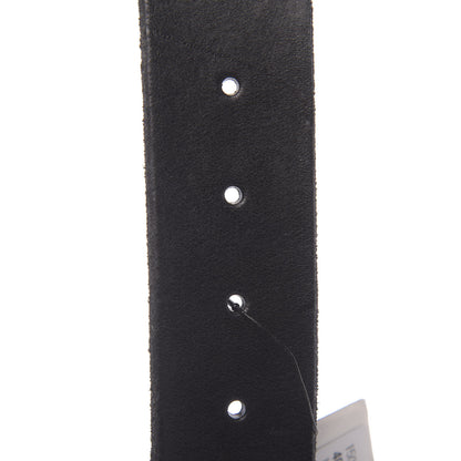 Gucci Calfskin Brass Feline Buckle Belt 80 32 Black 5 of 5