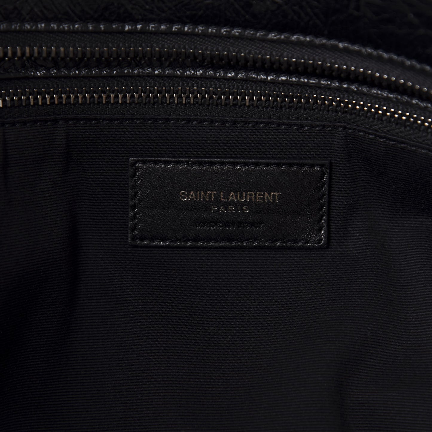 Crinkled Calfskin Matelasse Monogram Large Niki Shopping Tote Bag Black