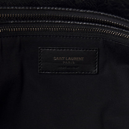 Saint Laurent Crinkled Calfskin Matelasse Monogram Large Niki Shopping Tote Bag Black 9 of 10