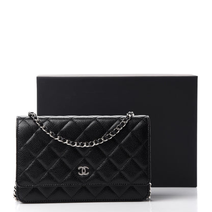 Chanel Caviar Quilted Wallet On Chain WOC Black 12 of 12