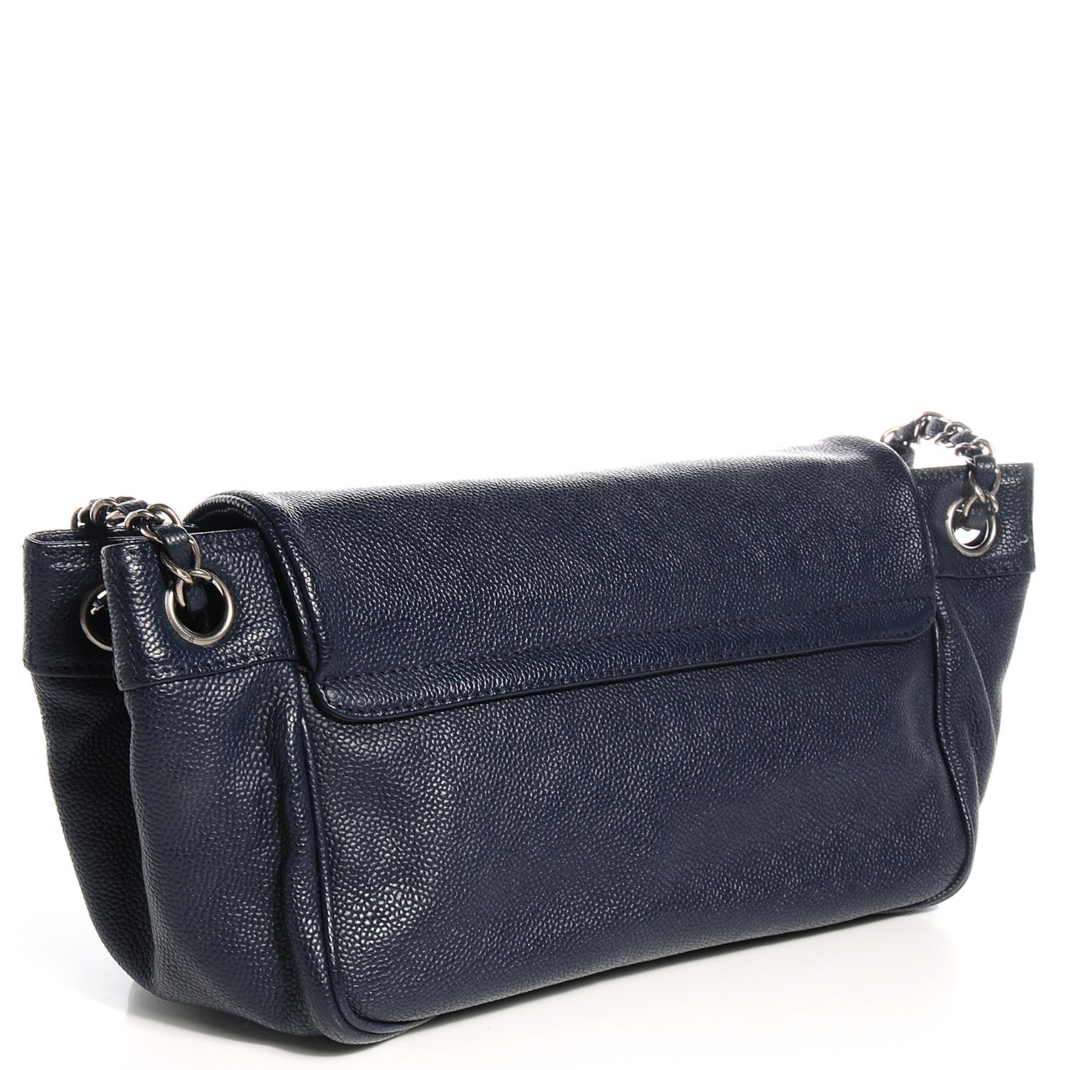 Chanel Caviar Outdoor Ligne Accordion Flap Navy Blue 3 of 7